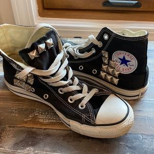 Black Converse w/ Pyramid Spikes!